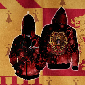 The Brave Gryffindor Harry Potter New Collection Zip Up Hoodie