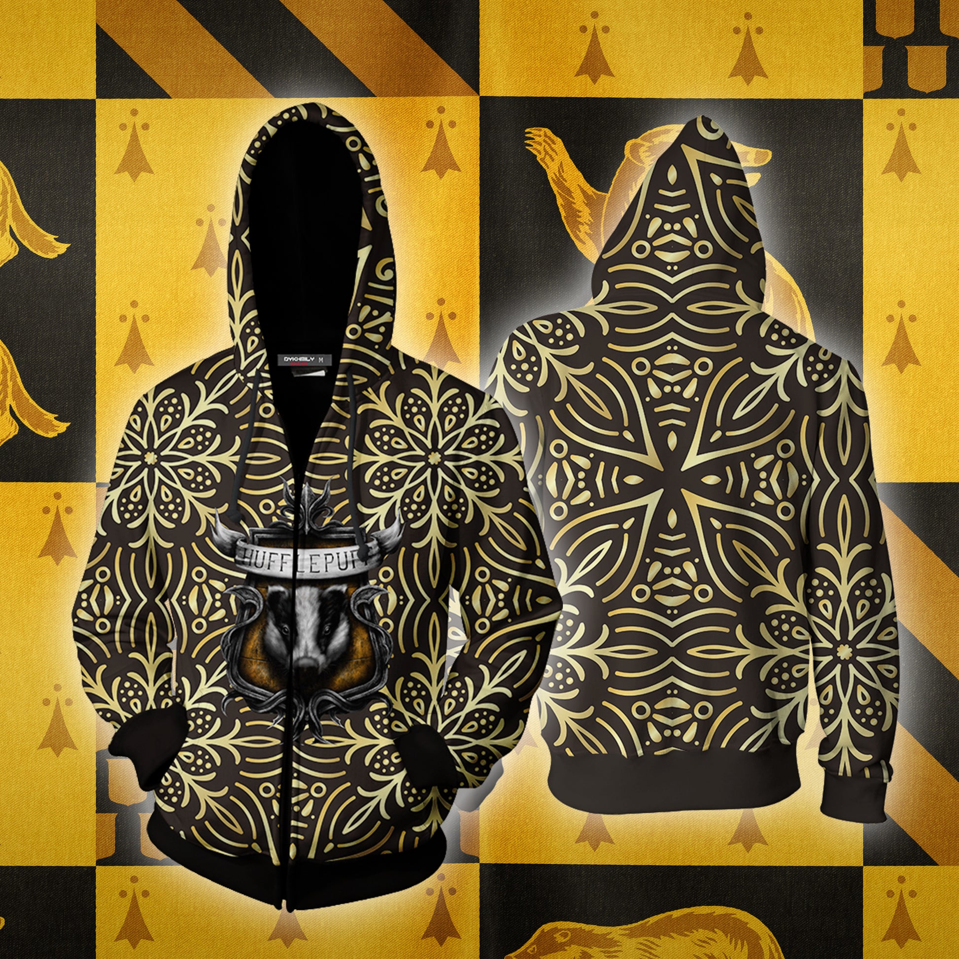 House Hufflepuff Just And Loyal Harry Potter Zip Up Hoodie 4XL