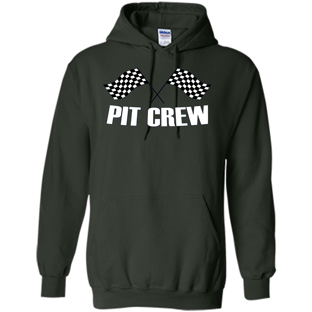 Pit Crew T-shirt for Hosting Race Car Parties Parents Pit Forest Green