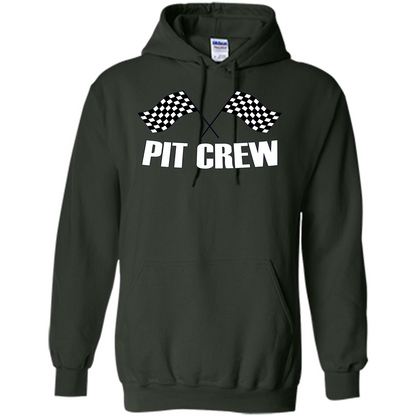 Pit Crew T-shirt for Hosting Race Car Parties Parents Pit Forest Green