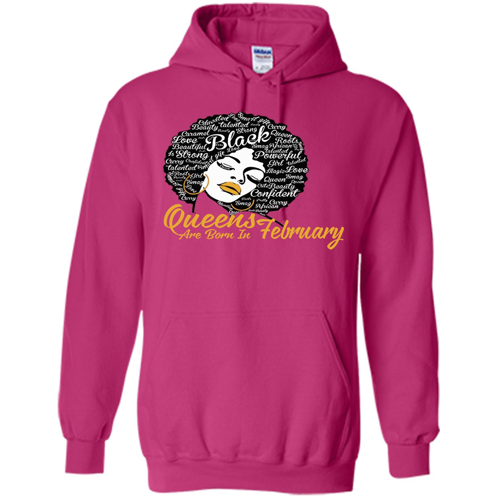 Queen Are Born In February T-shirt Heliconia
