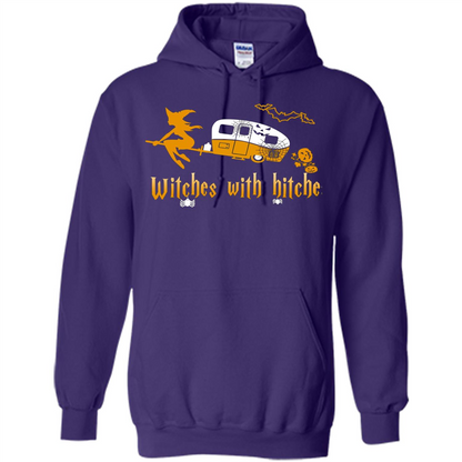 Halloween T-shirt Witches With Hitches T-shirt Purple
