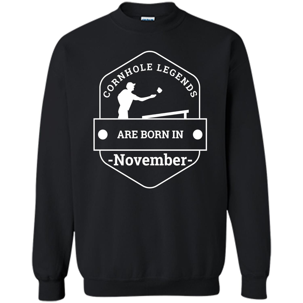 Cornhole Legends Are Born In November T-shirt Black