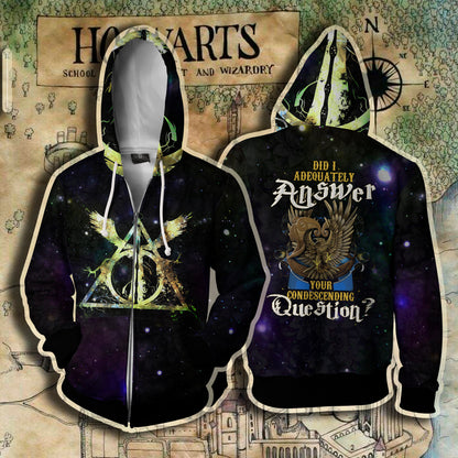Ravenclaw Harry Potter - Did I Adequately Answer Your Condescending Question? Zip Hoodie
