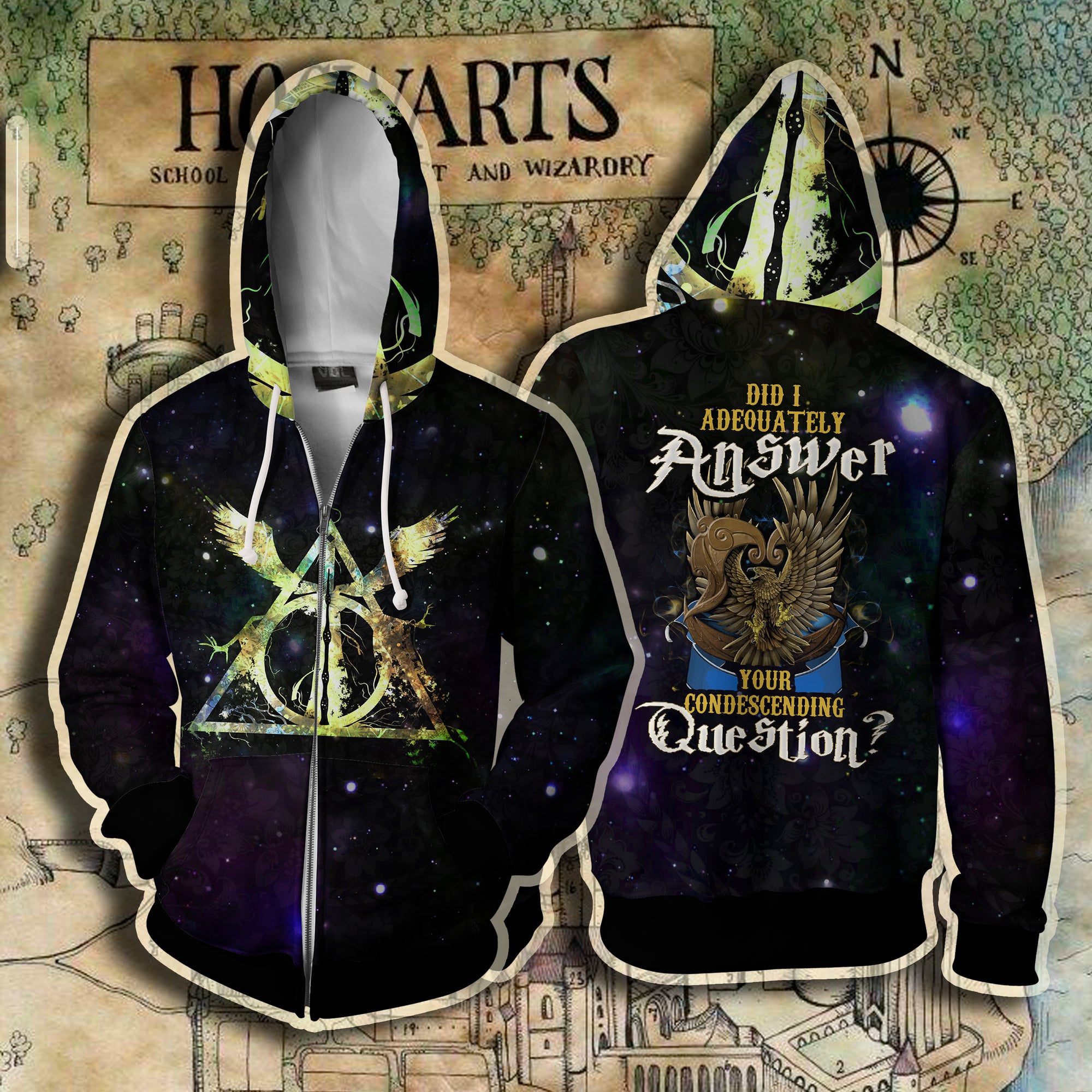Ravenclaw Harry Potter - Did I Adequately Answer Your Condescending Question? Zip Up Hoodie