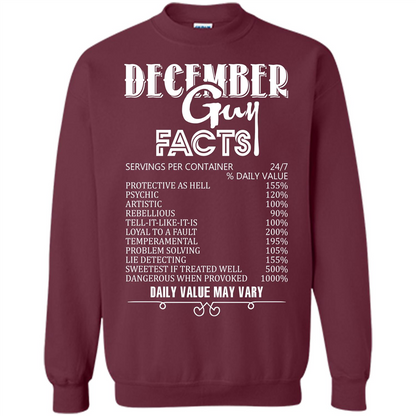 December Guy Facts T-shirt Maroon