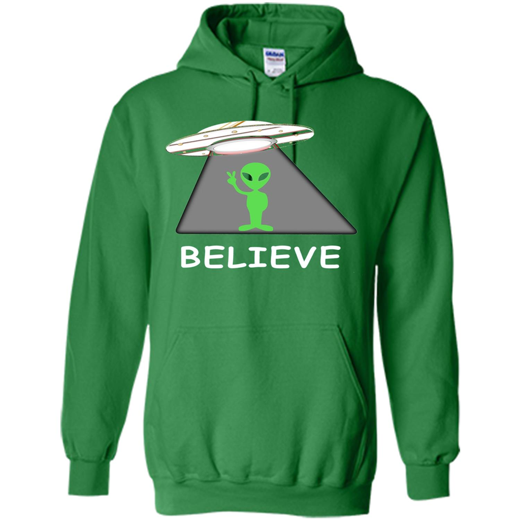 I Believe Alien T-shirt New Cool UFO T-shirt Irish Green