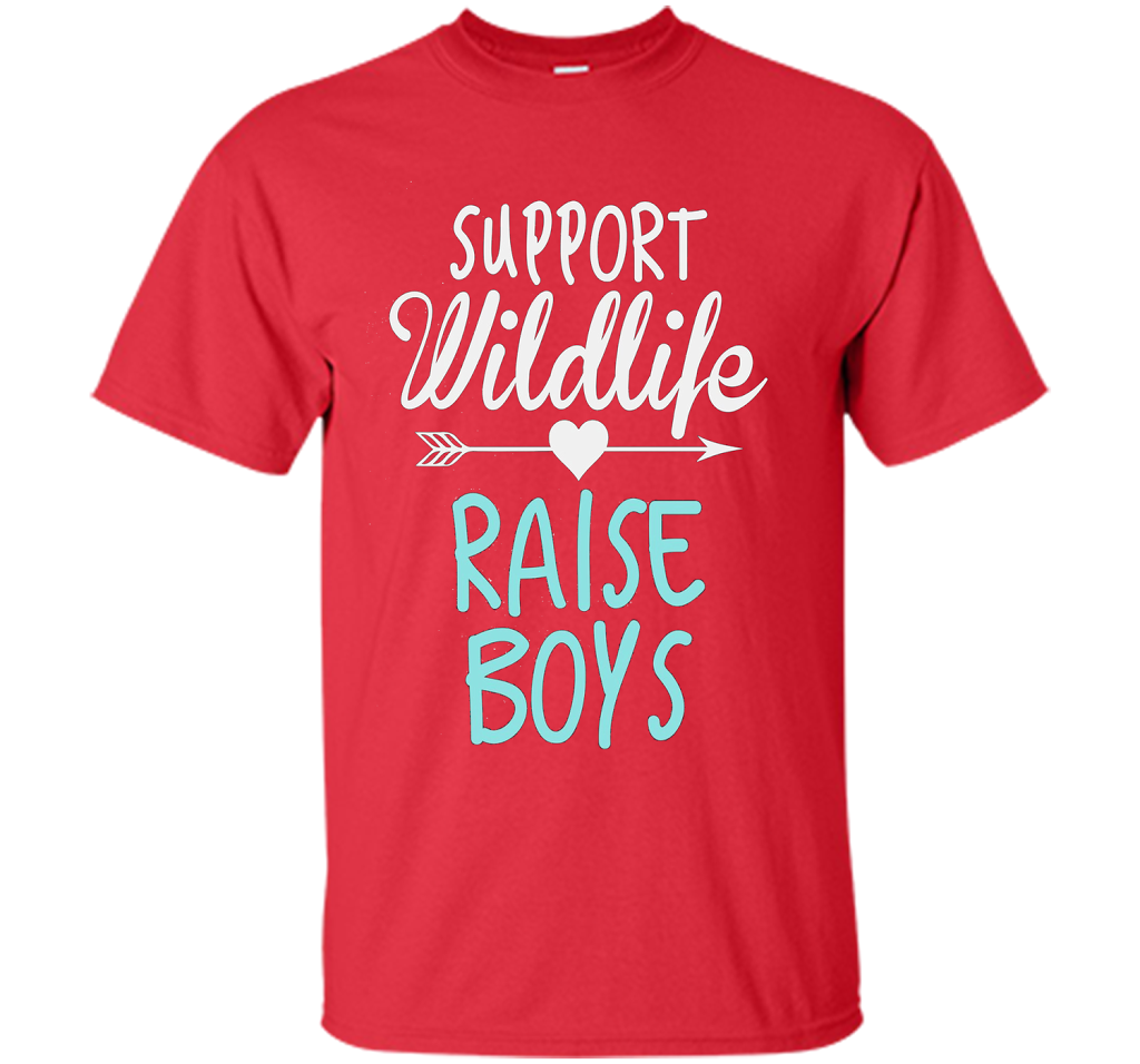 Support Wildlife Raise Boys T-shirt Red