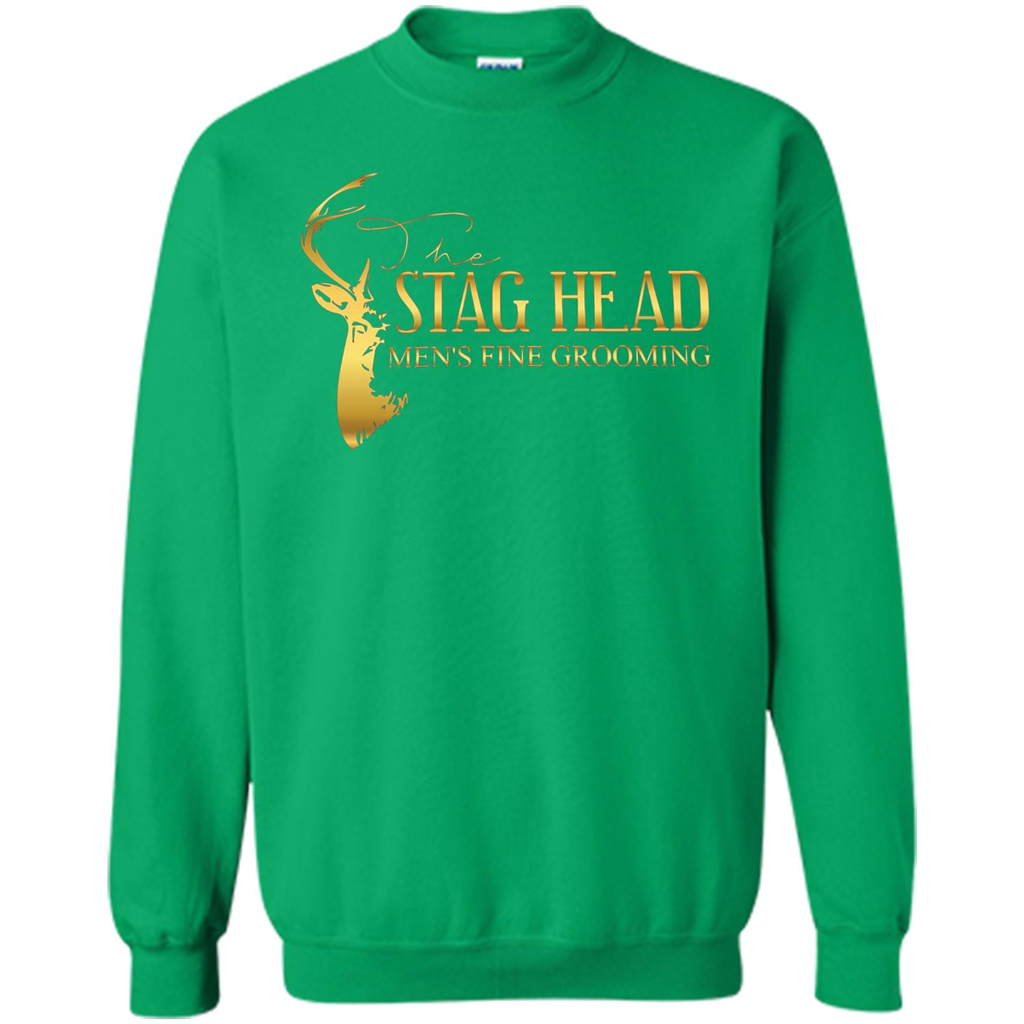 The Stag Head Men's Fine Grooming T-shirt Irish Green