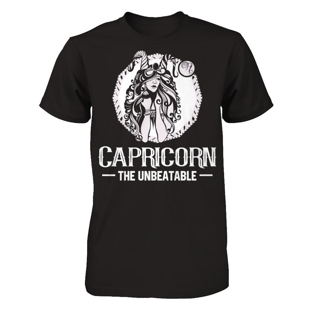 Capricorn The Unbeatable T-shirt Next Level - Unisex Fitted Tee Black