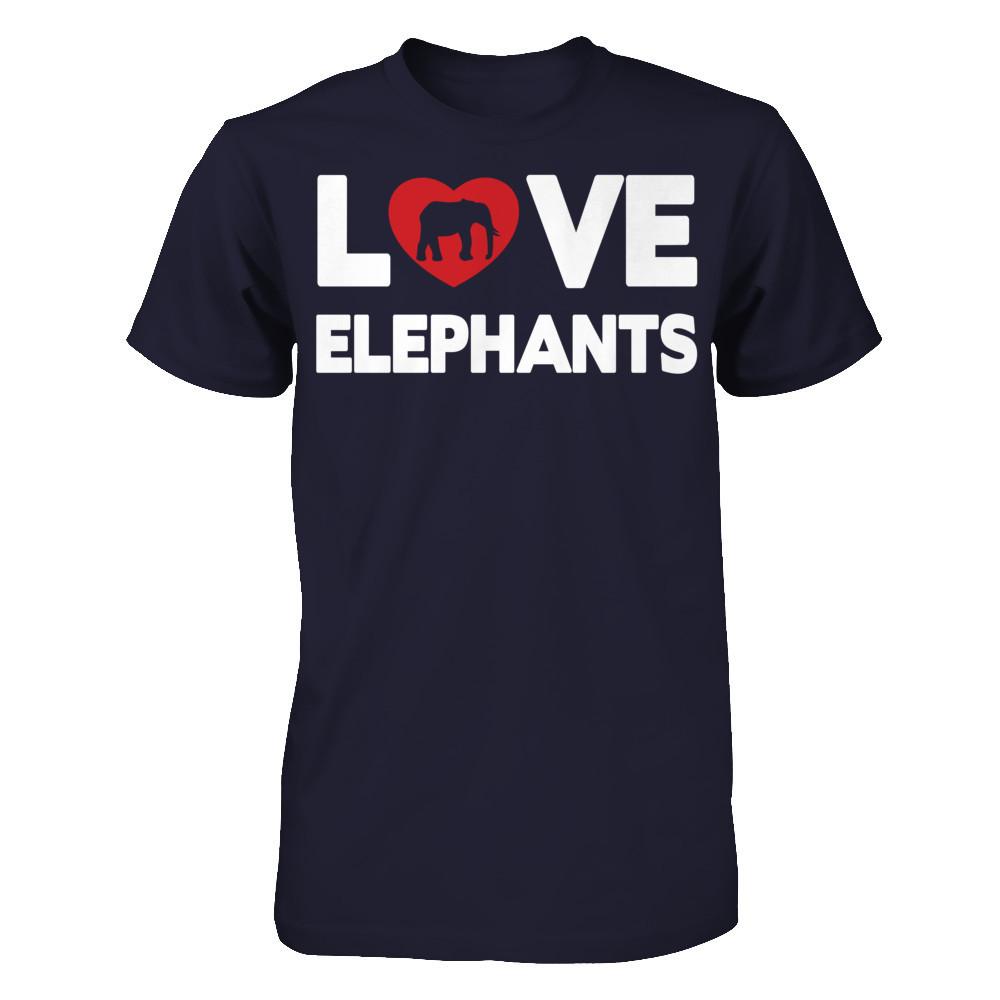 Love Elephants Next Level - Unisex Fitted Tee Midnight Navy
