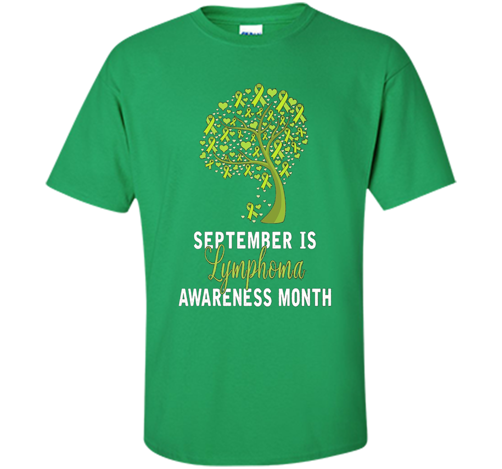 Lymphoma Cancer Awareness T-shirt September Is Lymphoma Awareness Month Irish Green