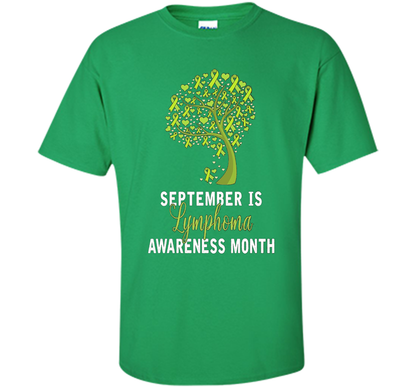 Lymphoma Cancer Awareness T-shirt September Is Lymphoma Awareness Month Irish Green