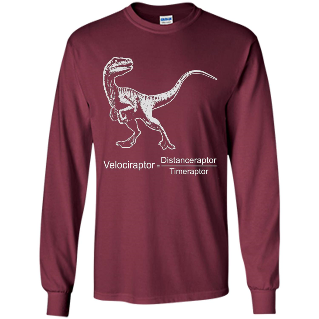 Velociraptor Distanceraptor Timeraptor T-shirt Maroon