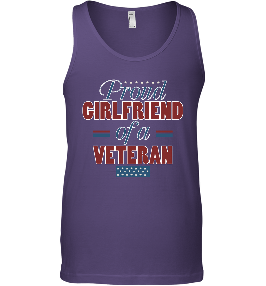 Proud Girlfriend Of A Veteran Shirt Tank Top Tank Top Purple