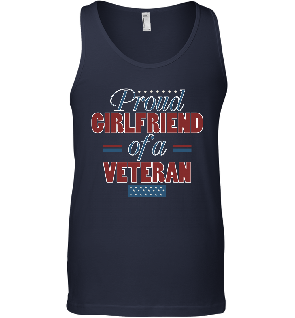 Proud Girlfriend Of A Veteran Shirt Tank Top Tank Top Navy