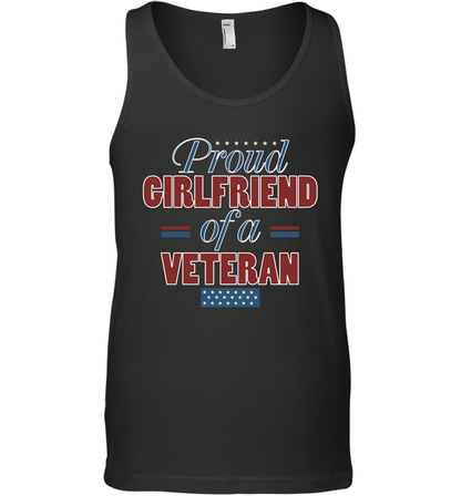 Proud Girlfriend Of A Veteran Shirt Tank Top Tank Top Black