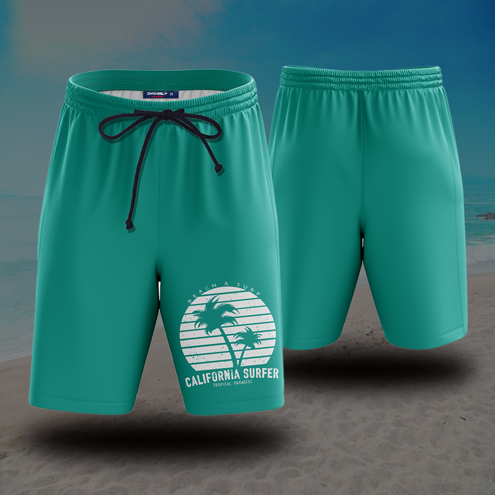 Beach & Surf California Surfer Tropical Paradise Summer Trip Beach Shorts