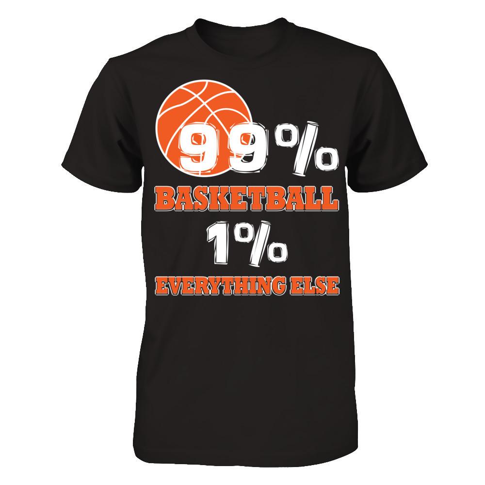 Basketball Lover T-shirt 99% Basketball 1% Everything Else Gildan - Short Sleeve Tee Black