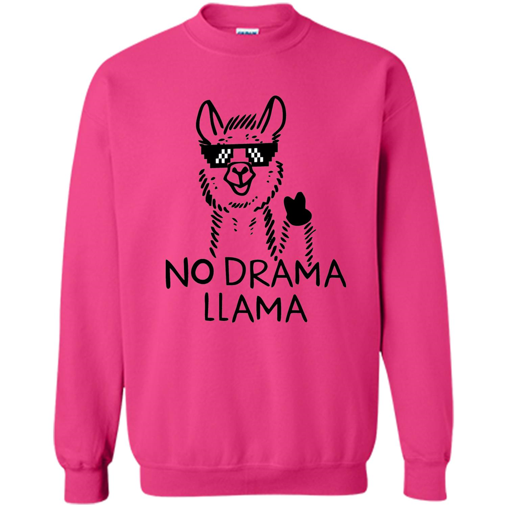 Funny No Drama Llama T-shirt Heliconia
