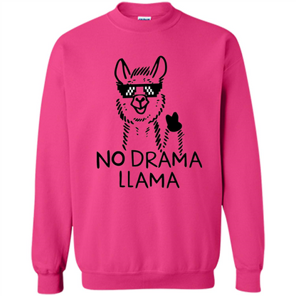 Funny No Drama Llama T-shirt Heliconia