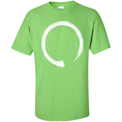 Zen Enso White T-shirt Lime