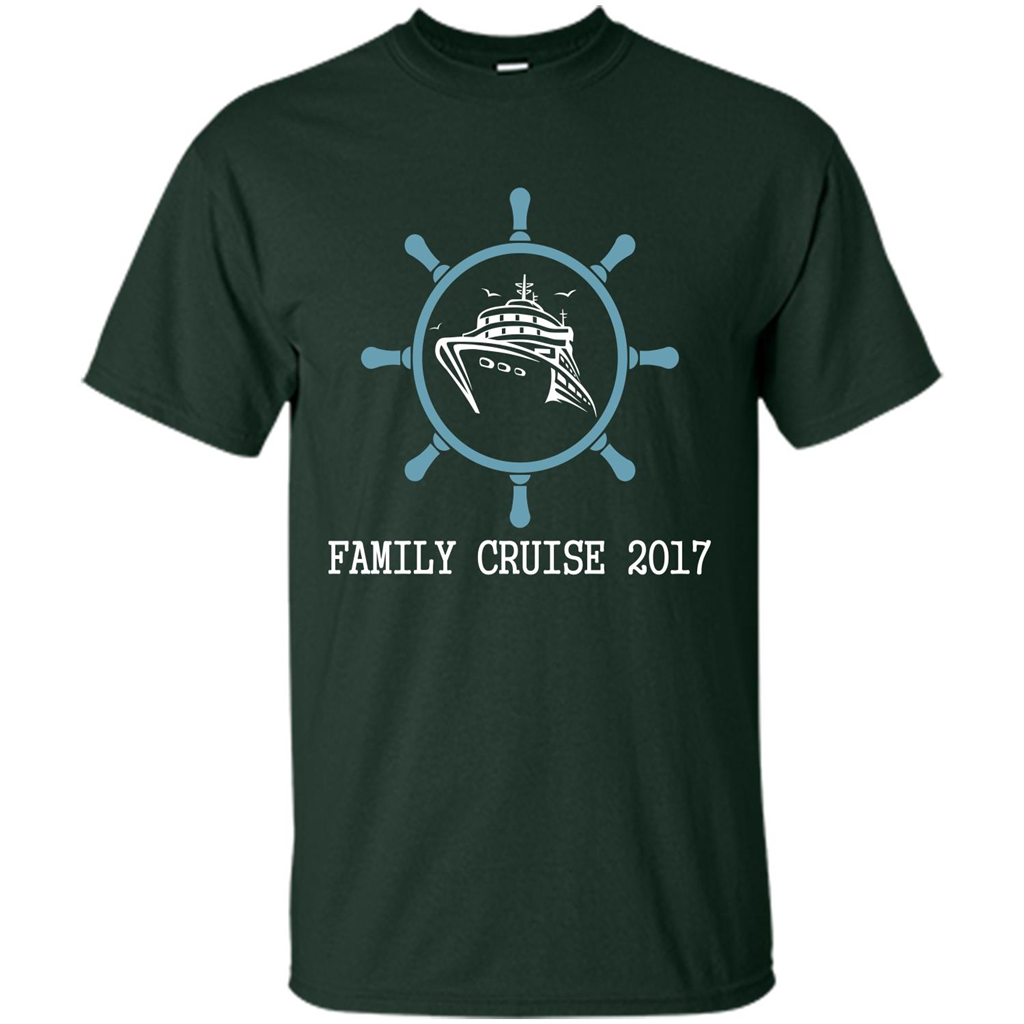 Family T-shirt Family Cruise 2017 Forest Green