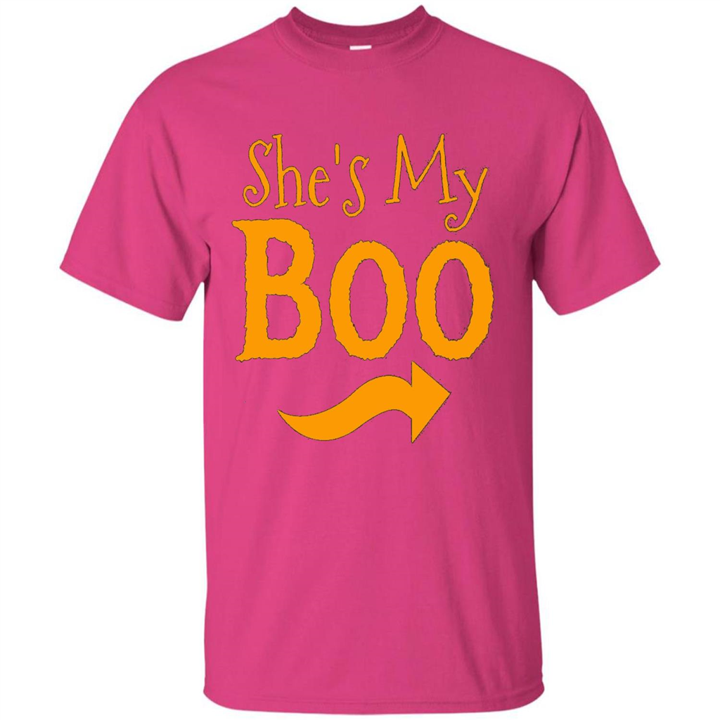 She's My Boo - Halloween Couples T-shirts For Him and Her Heliconia