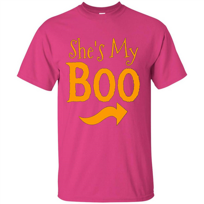 She's My Boo - Halloween Couples T-shirts For Him and Her Heliconia