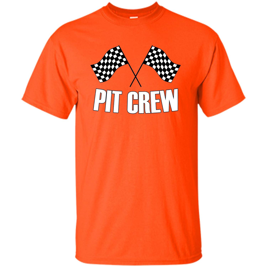 Pit Crew T-shirt for Hosting Race Car Parties Parents Pit Orange