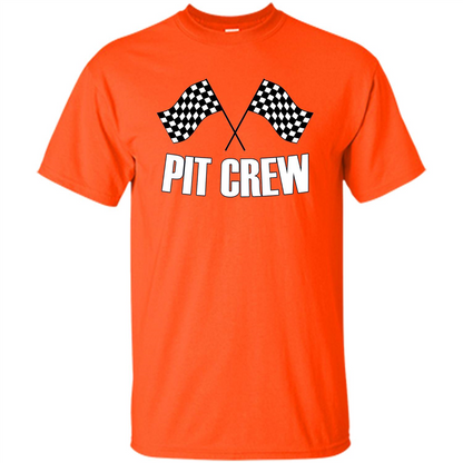 Pit Crew T-shirt for Hosting Race Car Parties Parents Pit Orange