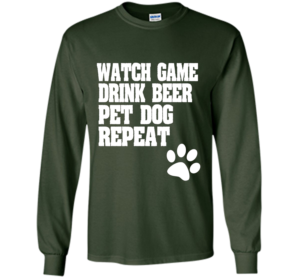 Sports Fan, Beer Drinker, Dog Lover Shirt for men and women shirt Forest Green