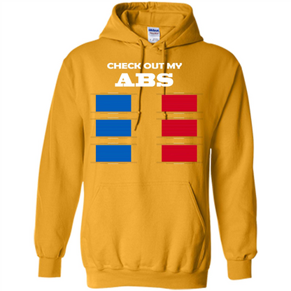 Funny Engineer T-shirt Check Out My Abs Gold