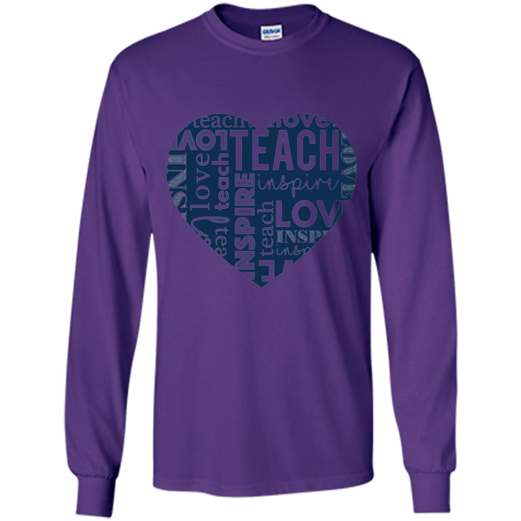 Teacher T-shirt Teach Love And Inspire T-shirt Purple