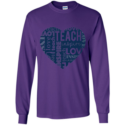 Teacher T-shirt Teach Love And Inspire T-shirt Purple