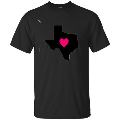 Texas - My Heart Is In Texas T-shirt Black