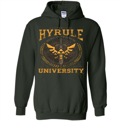 Property Of Hyrule Hero In Training Unicersity T-shirt Forest Green