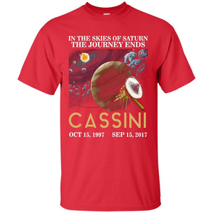 Cassini Grand Finale T-shirt In The Skies Of Saturn T-shirt