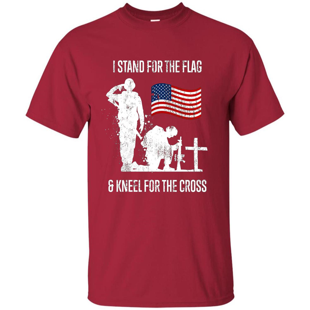 I Stand For The Flag And Kneel For The Cross T-shirt Cardinal