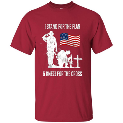 I Stand For The Flag And Kneel For The Cross T-shirt Cardinal