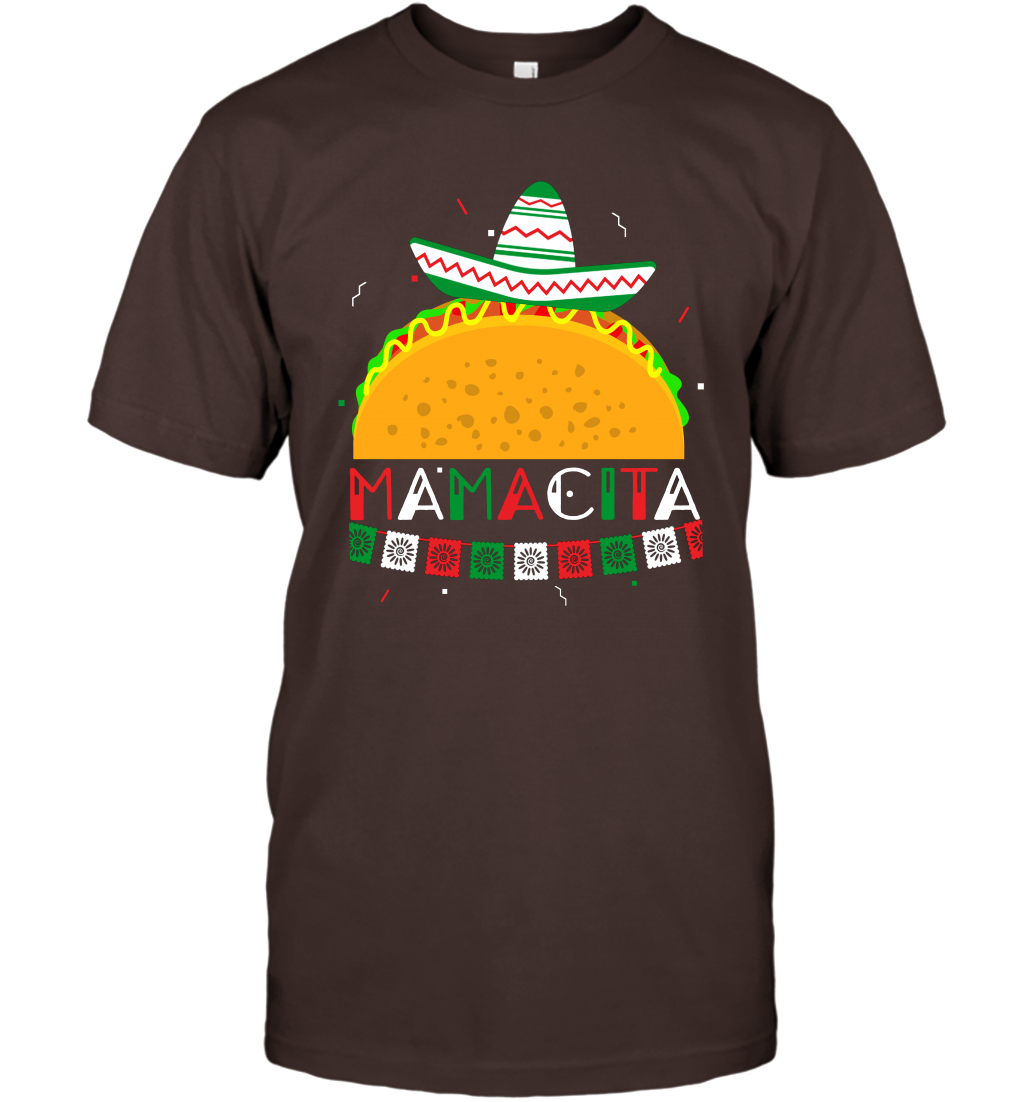 Mamacita Taco Tacos Mexican Cactus Cinco De Mayo Shirt T-Shirt T-Shirt Dark Chocolate