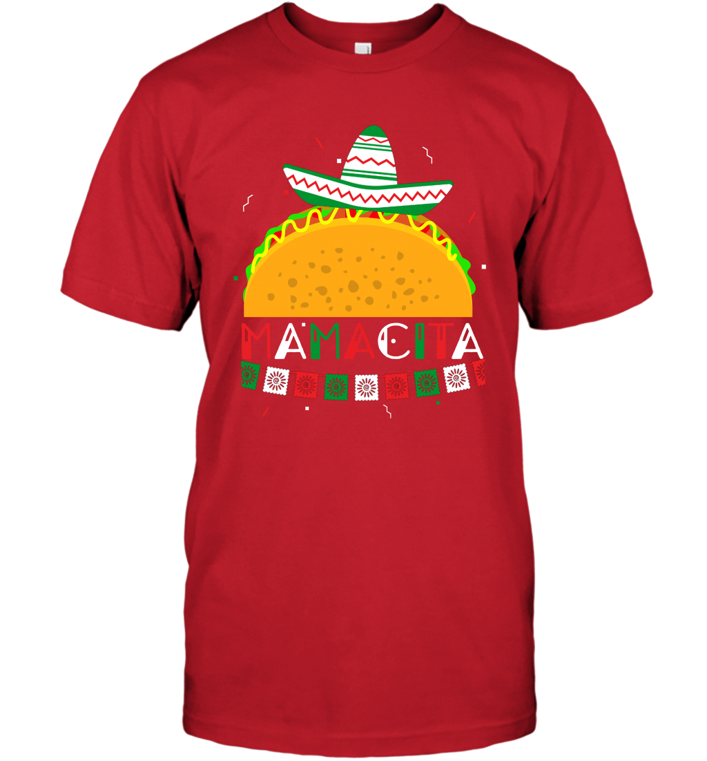 Mamacita Taco Tacos Mexican Cactus Cinco De Mayo Shirt T-Shirt T-Shirt Red