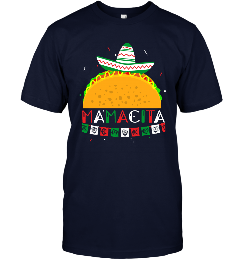 Mamacita Taco Tacos Mexican Cactus Cinco De Mayo Shirt T-Shirt T-Shirt Navy