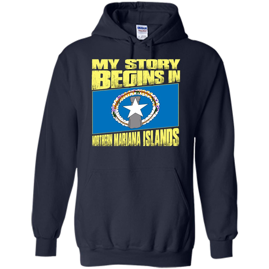 Story Begins In Northern Mariana Islands T-Shirt Navy
