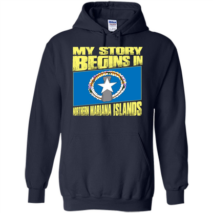 Story Begins In Northern Mariana Islands T-Shirt Navy