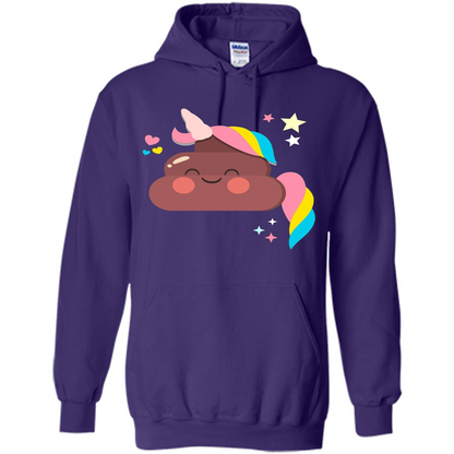 Emoji Happy Unicorn Poop Funny T-shirt Purple
