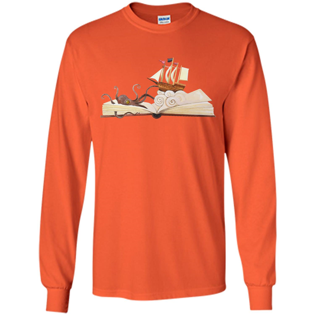 Book Reader T-shirt Love To Read Book Orange
