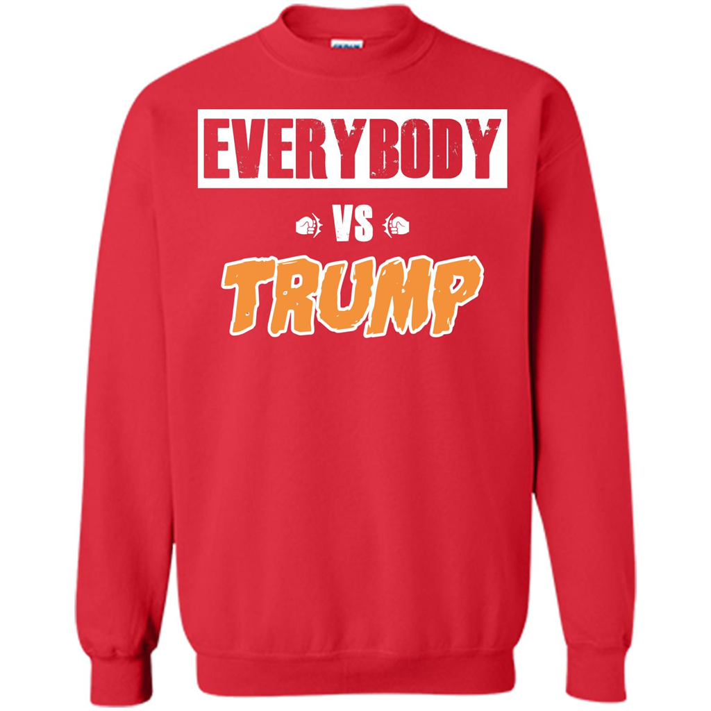 Funny President T-shirt Everybody Vs Trump Red