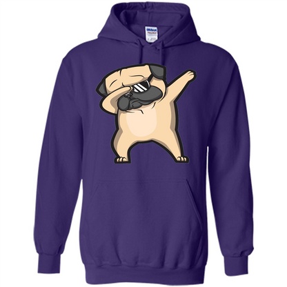 Dabbing Pug Shirt - Cute Funny Dog Dab T-shirt Purple