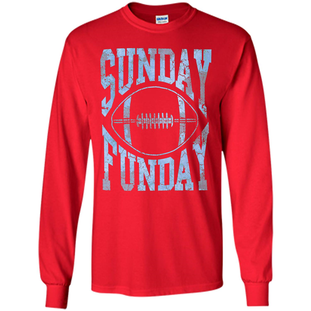 Football T-shirt Sunday Funday Football SeasonT-Shirt Red